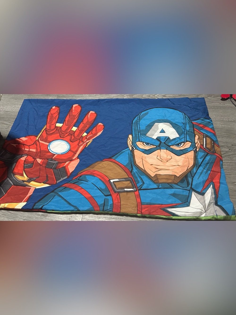 Marvel Avengers Captain America Pillowcase in Blue, Red, Brown